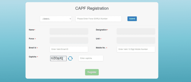 CAPF eAwas Portal 