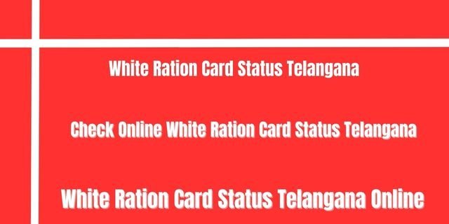 White Ration Card Status Telangana 