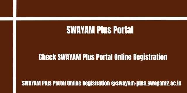 SWAYAM Plus Portal 