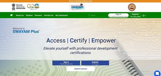 Swayam Plus Portal